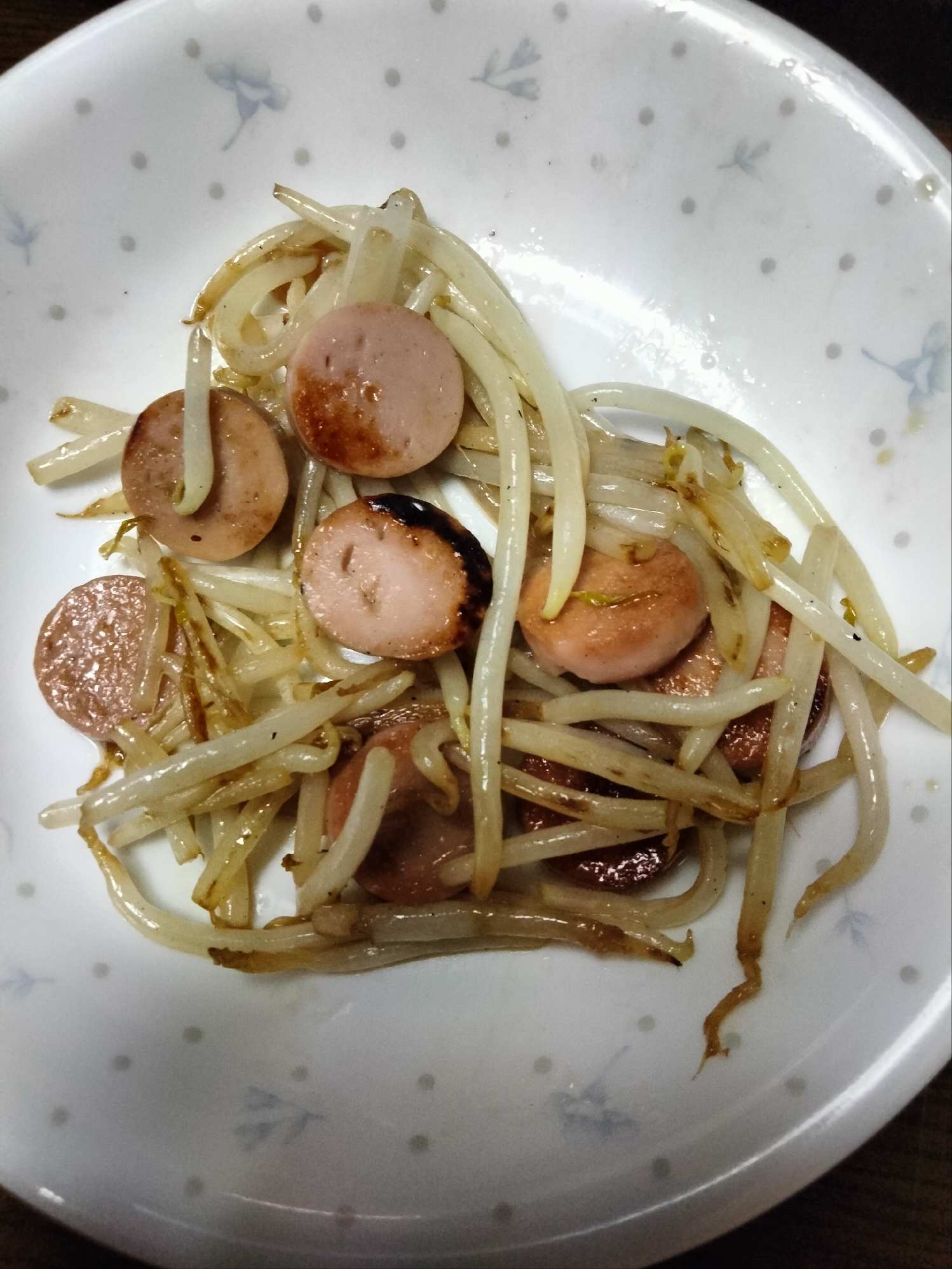 魚肉ソーセージともやしのポン酢炒め