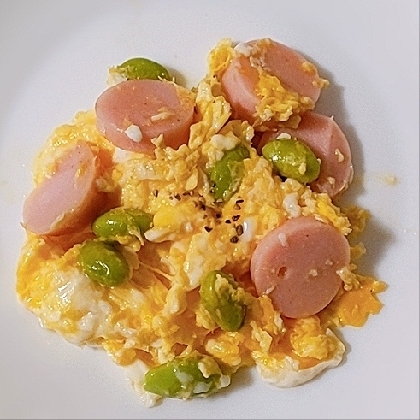 麹生活しましょ☘️ギョニソと枝豆の卵炒めꕤ୭*