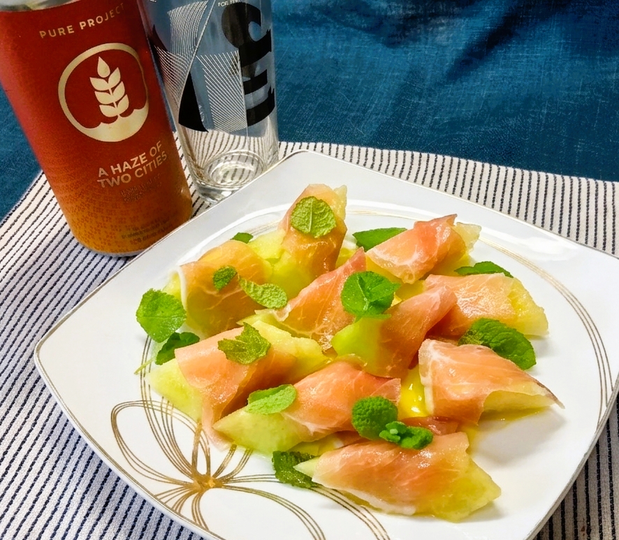 オリーブオイル＆ミントで味わいUP！生ハムメロン