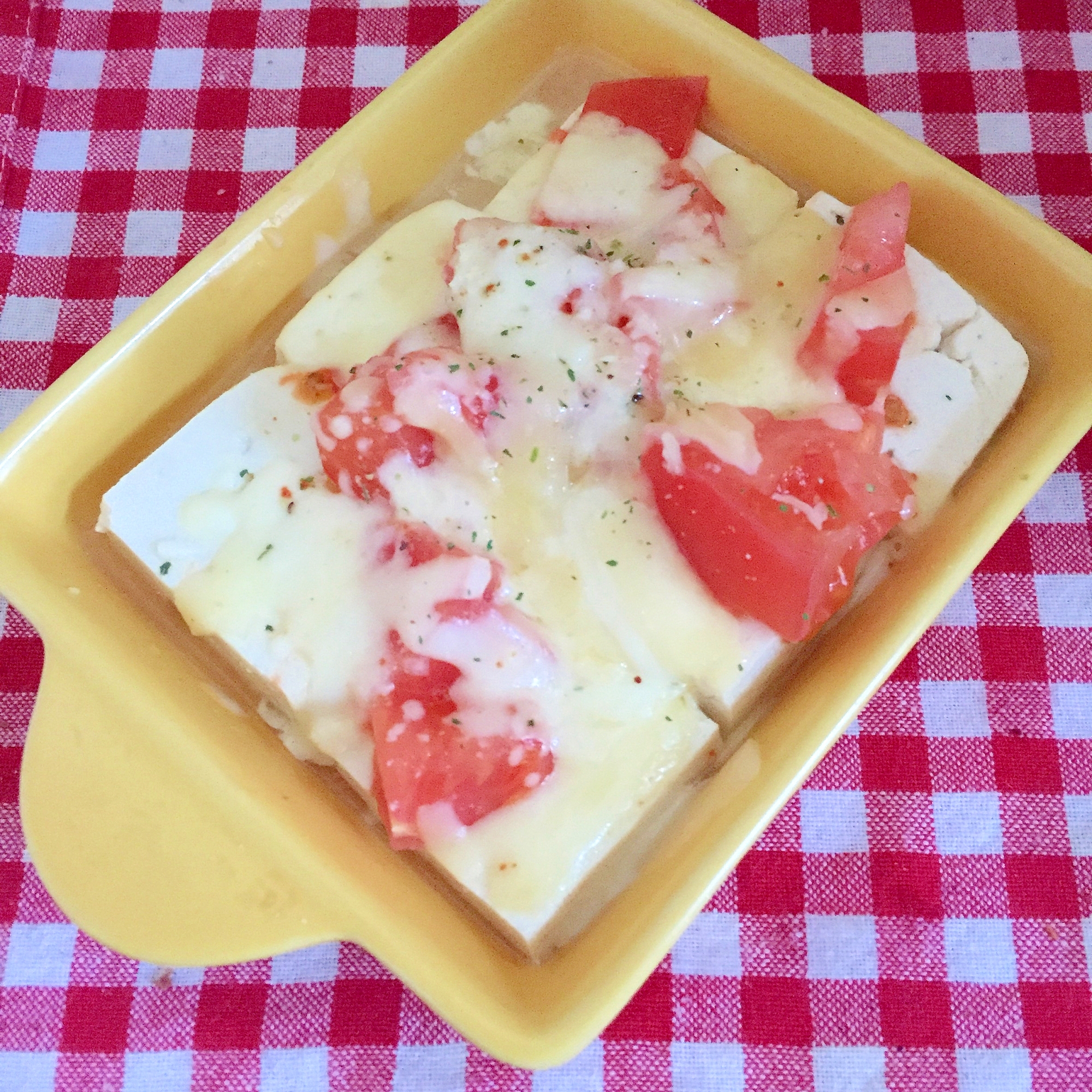 豆腐とトマトのチーズ焼き☆