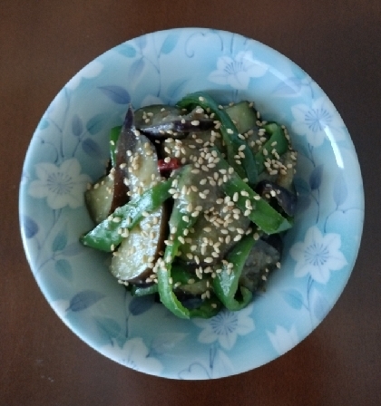 ピーマンのシャキ感＋茄子との味噌あじが合ってますね！冷やしても美味しかったです♪