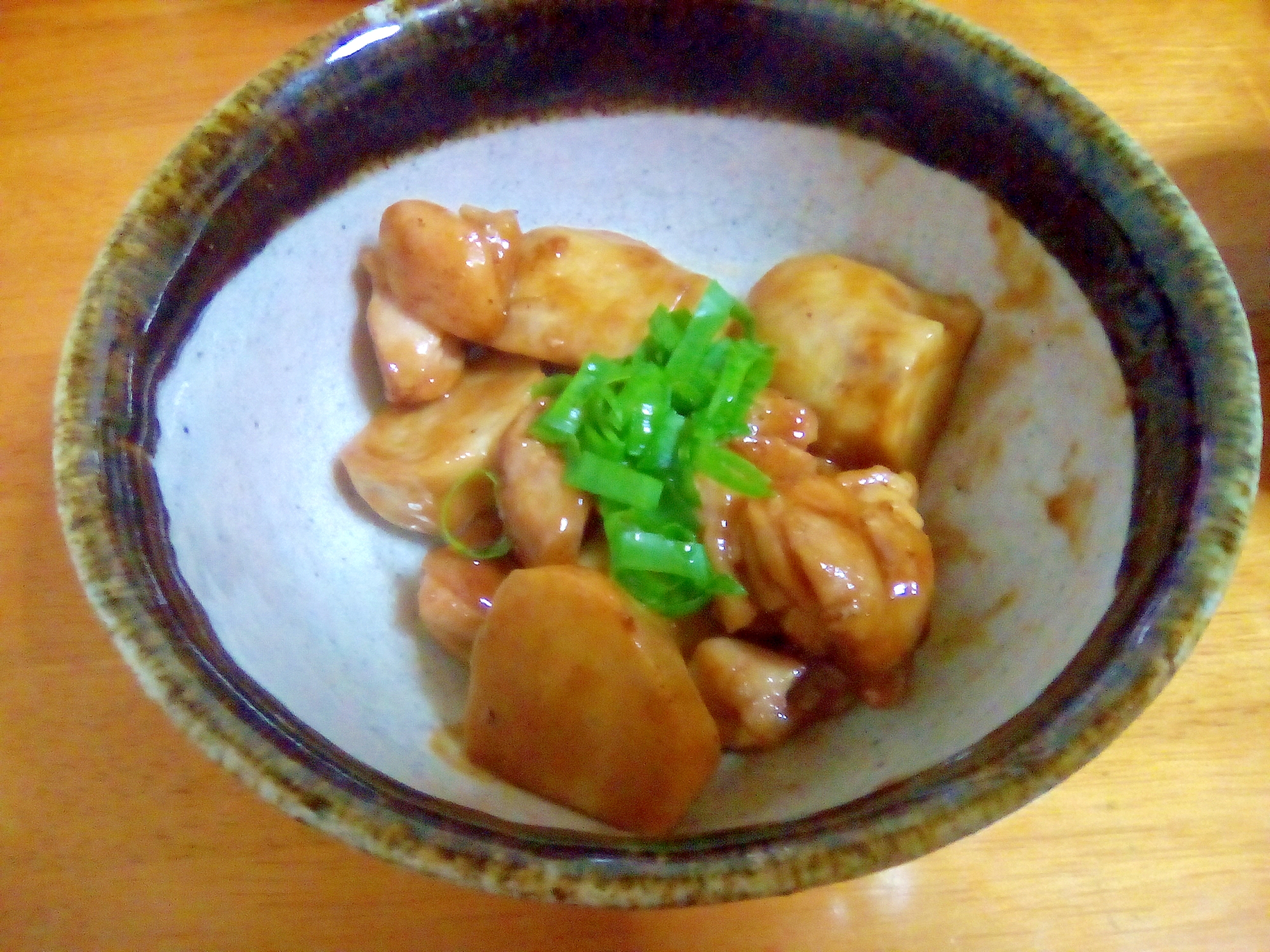 鶏と里芋の甘辛炒め