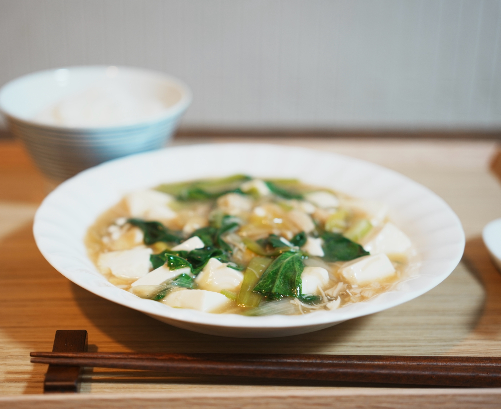 サッとできる❗️ほたて缶と豆腐の中華うま煮【主菜】