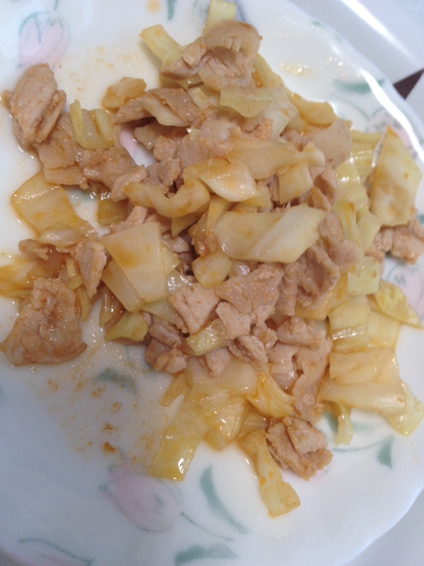 離乳食☆豚とキャベツのケチャマヨ炒め