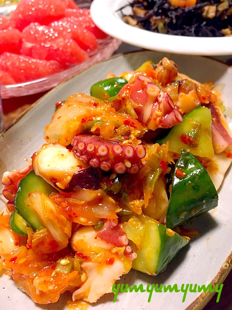 たこキムチです パクパクが止まらないwアテ系おかず レシピ 作り方 By ゆんゆんゅん 楽天レシピ