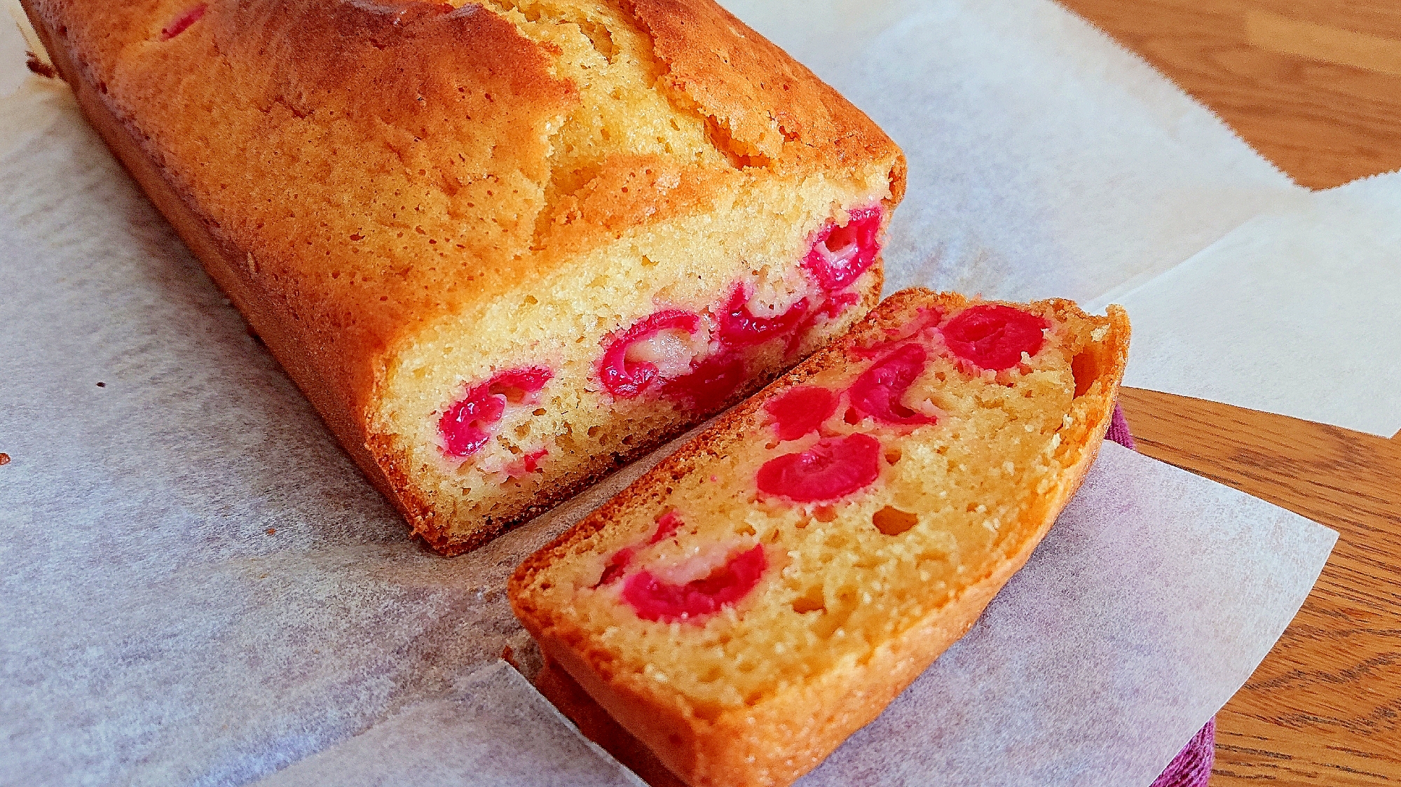 さくらんぼ♡パウンドケーキ