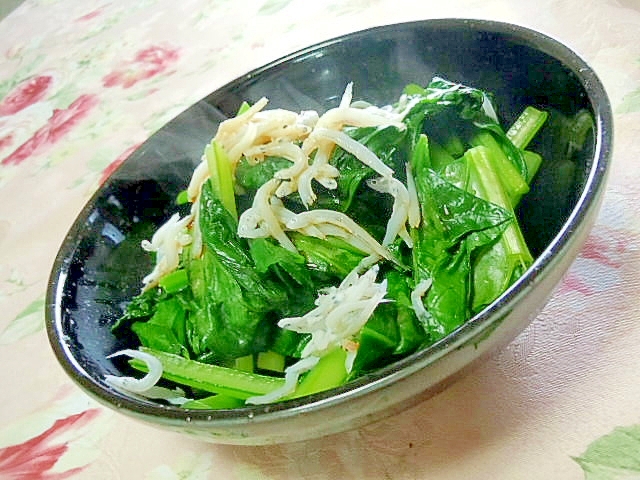 山葵醤油ｄｅ❤小松菜と釜揚げしらすの炒め物❤