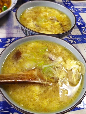 ニンニク椎茸卵スープ