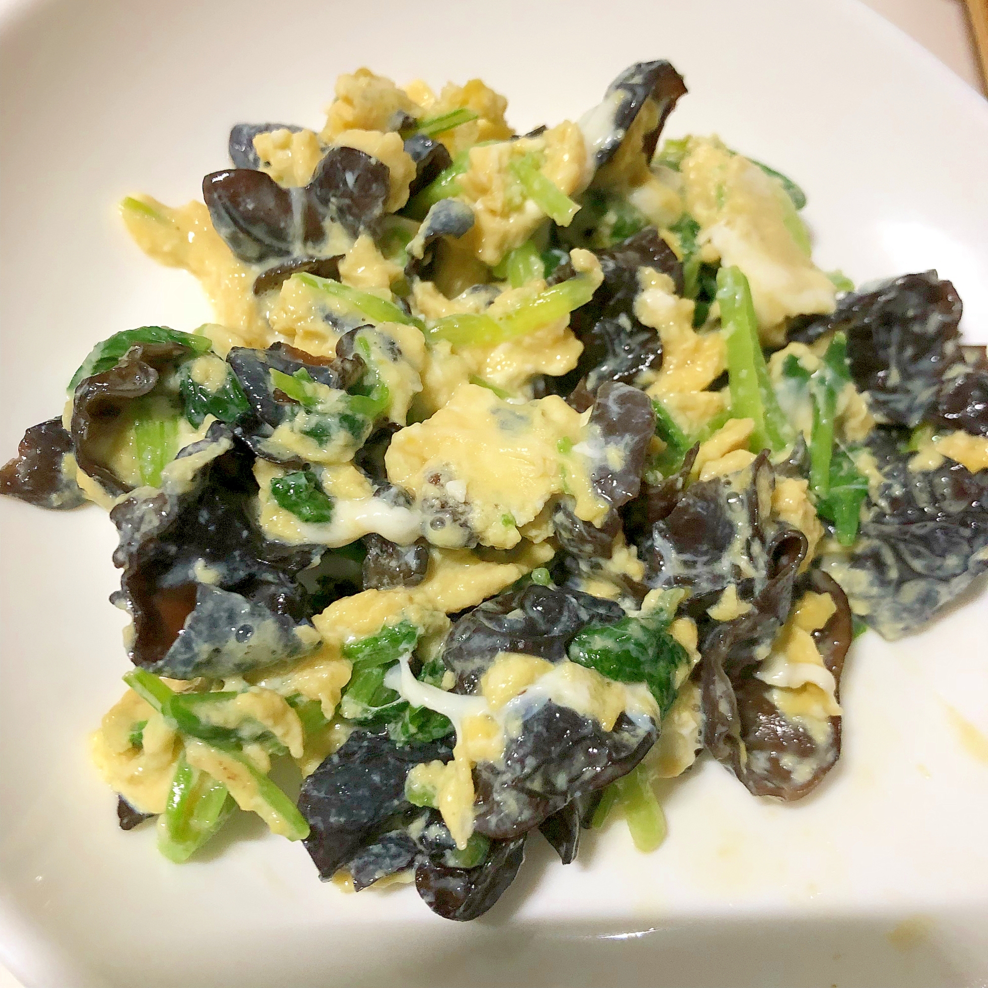 きくらげと小松菜の卵炒め★