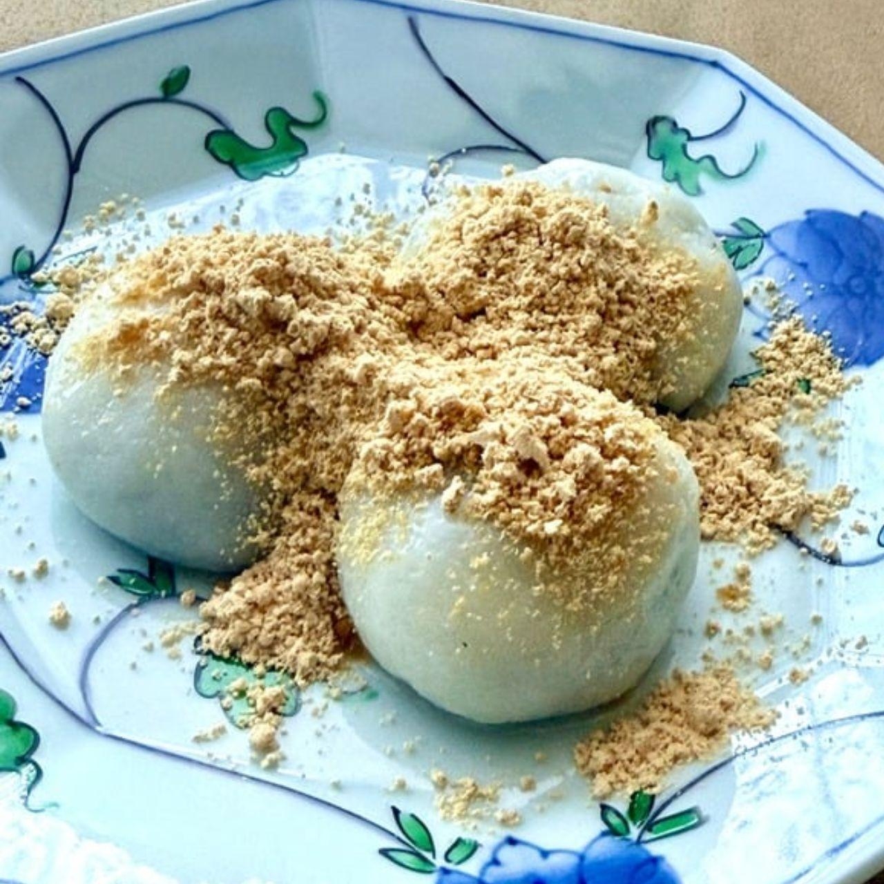 【湯圓】中国式の黒ごまあんきな粉もち