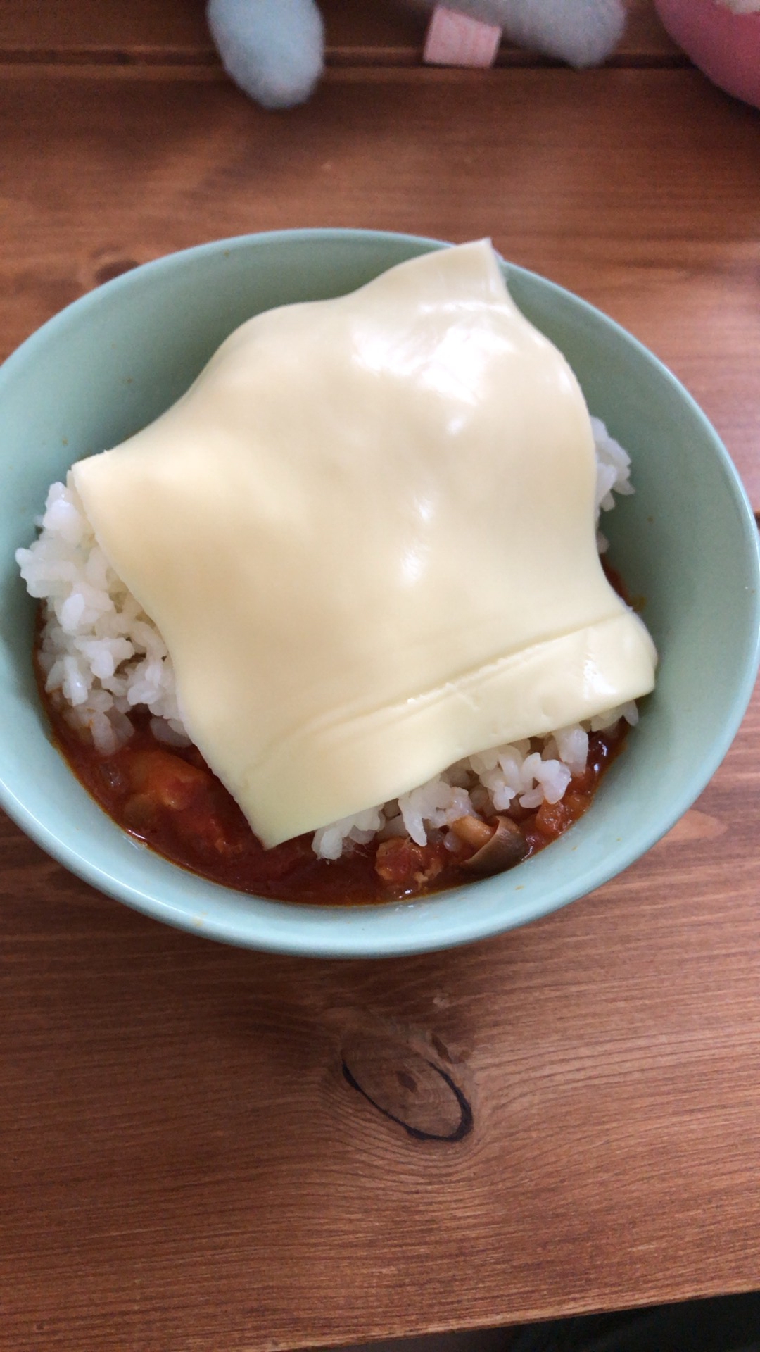 レンジで作るチーズトマトドリア