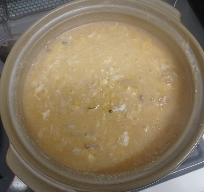 鍋の残り汁で雑炊