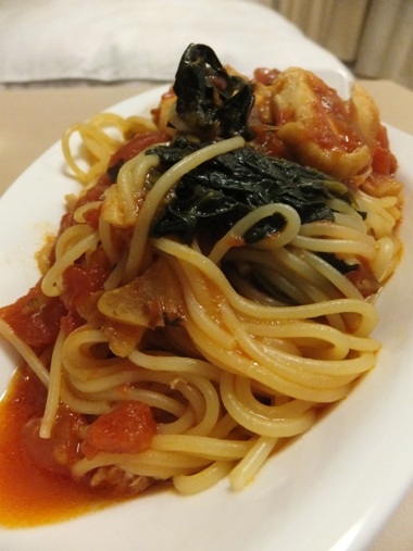 本当に簡単美味しくいただきました。立派なパスタに見えますが低予算なので助かります＾＾