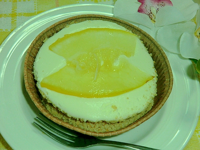 ホワイトデー　手間いらずレモンのレアチーズケーキ