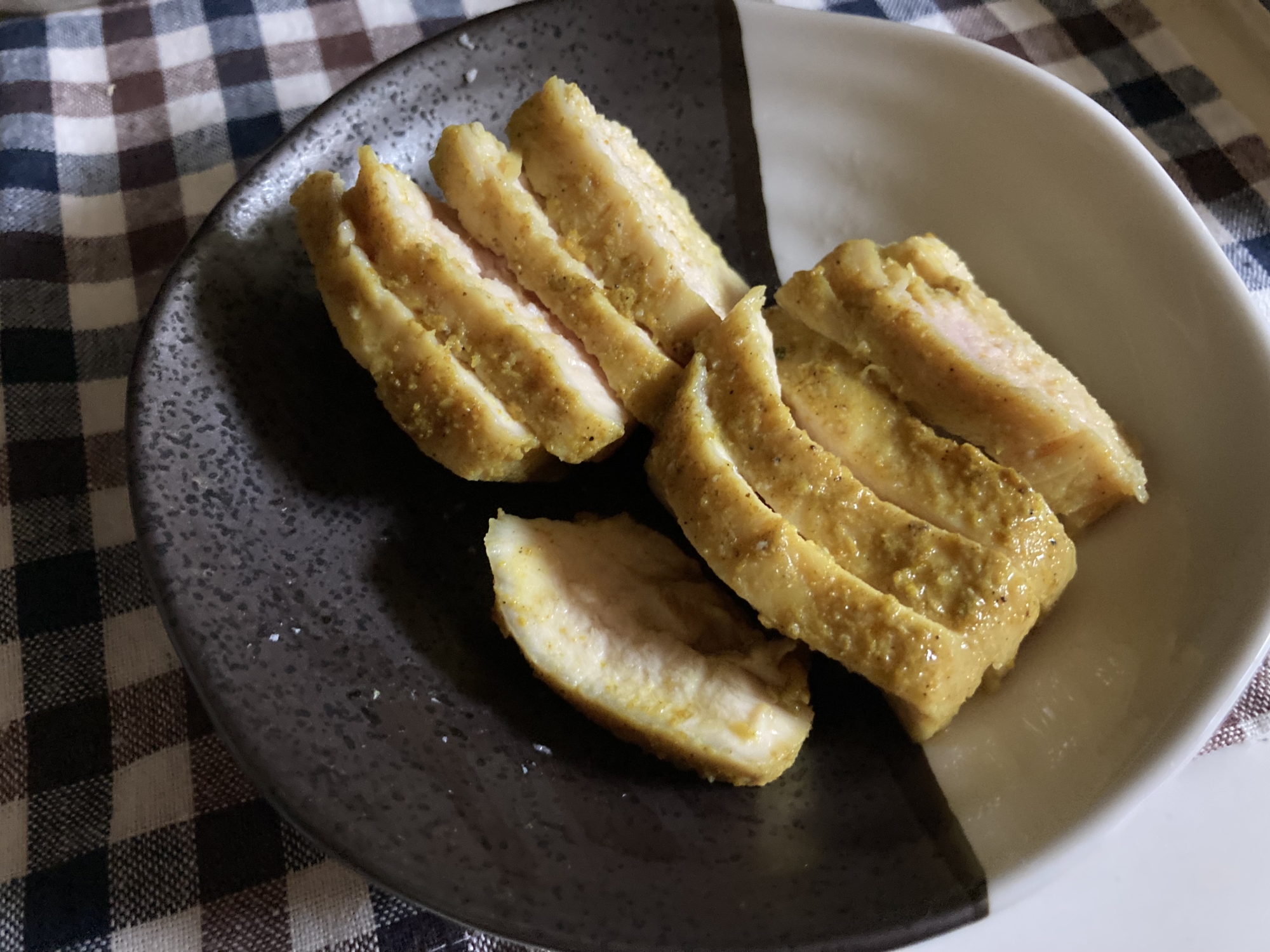 簡単 チキンハム？チキンサラダ カレー味