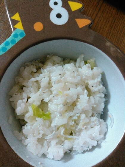 離乳食☆キャベツとシラスご飯