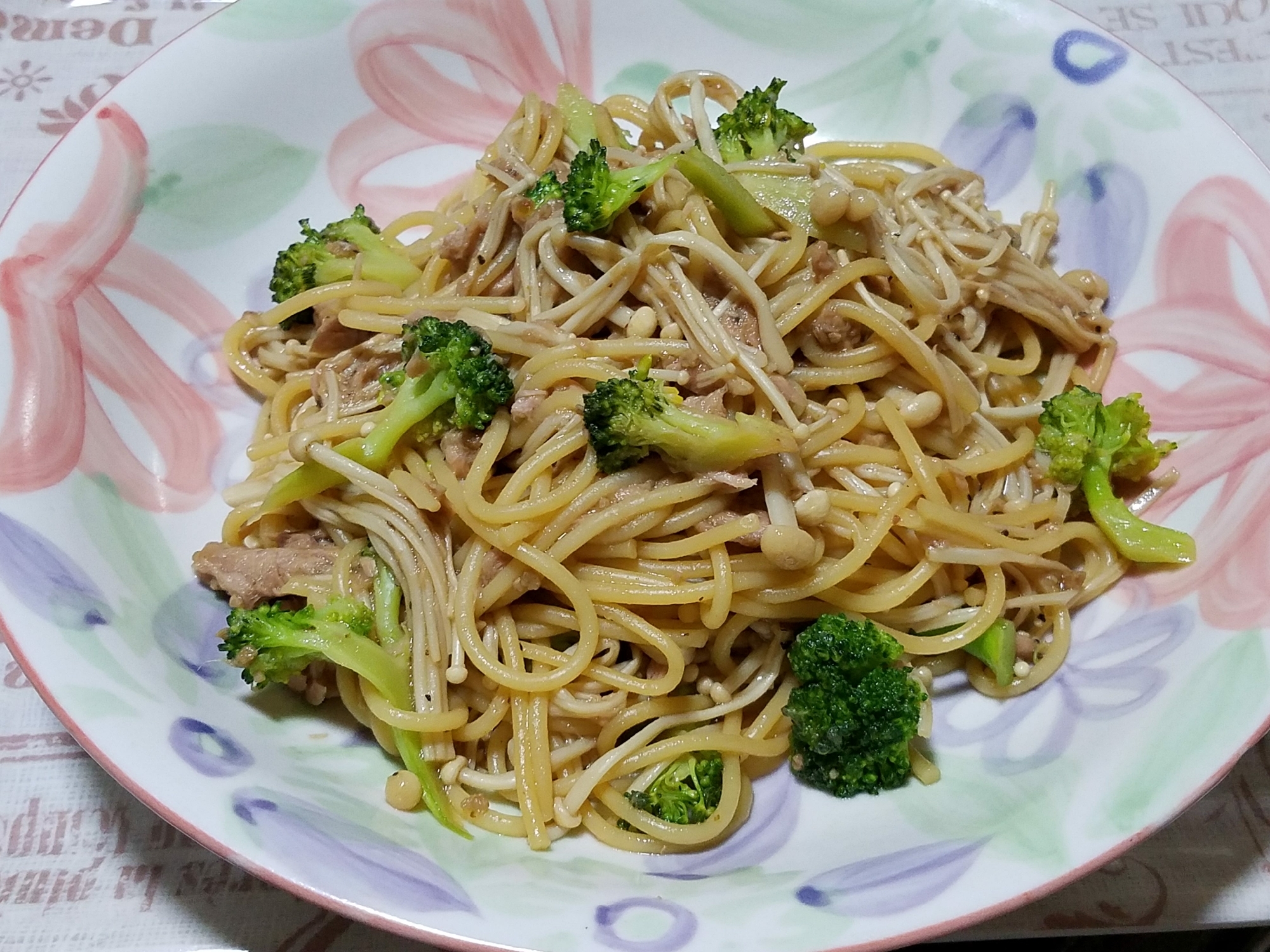 コンロ不要！ステーキソースDe醤油きのこスパ！