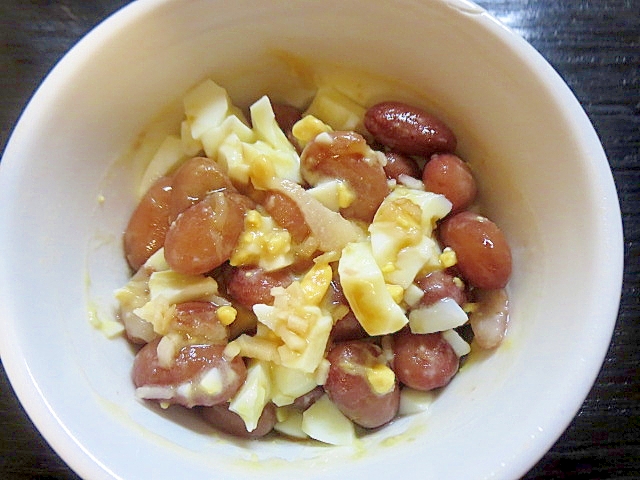 金時豆と卵の酢生姜和え