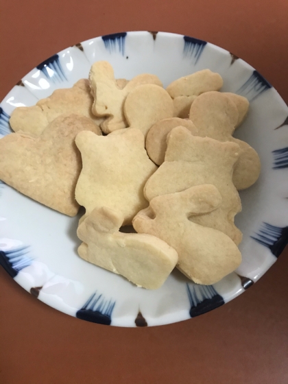 子供が型抜きが好きで、楽しく作れました！
少ない材料で作れて嬉しいです。
美味しくてあっという間に食べちゃいました(^^)