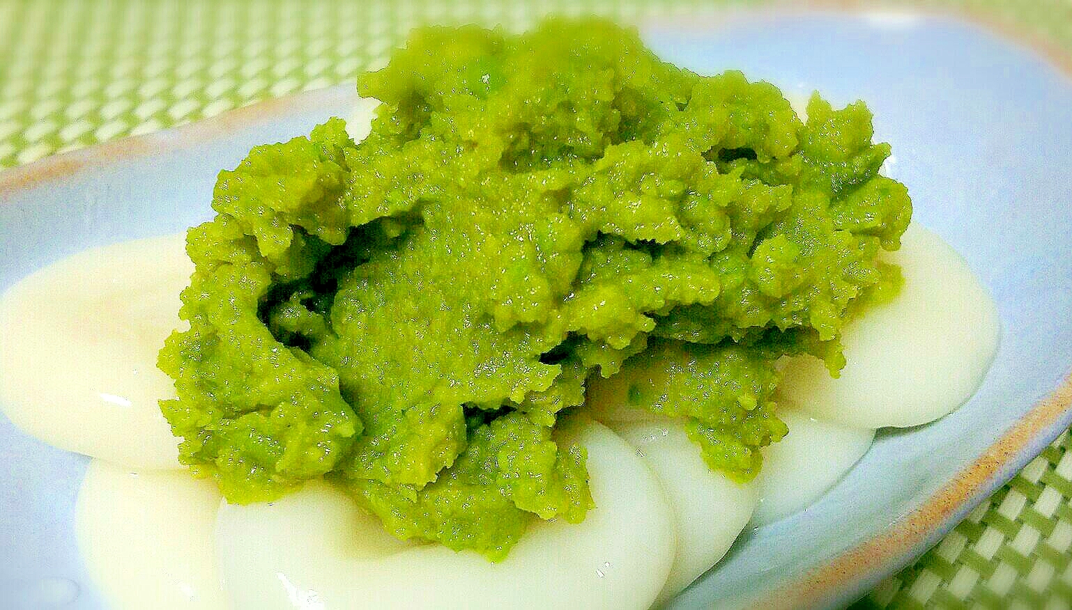 グリンピースでずんだ風しらたま レシピ 作り方 By 92treeユ25 楽天レシピ