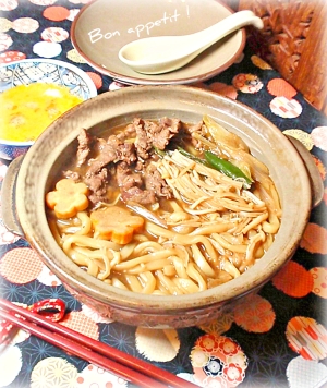 ☆★すき焼き風肉うどん♪★☆