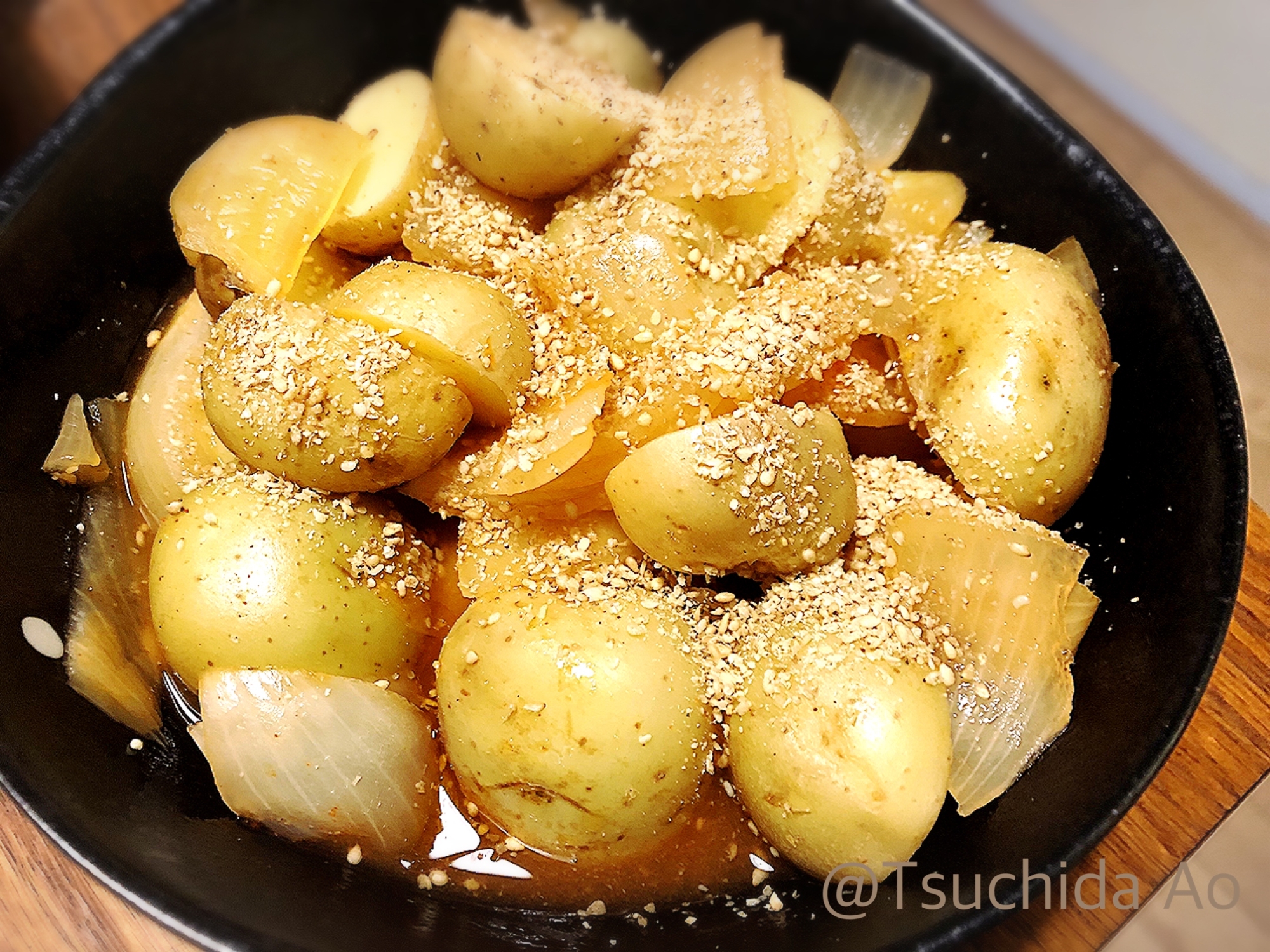 アイラップ使用！じゃがいもと玉ねぎのキムチ煮