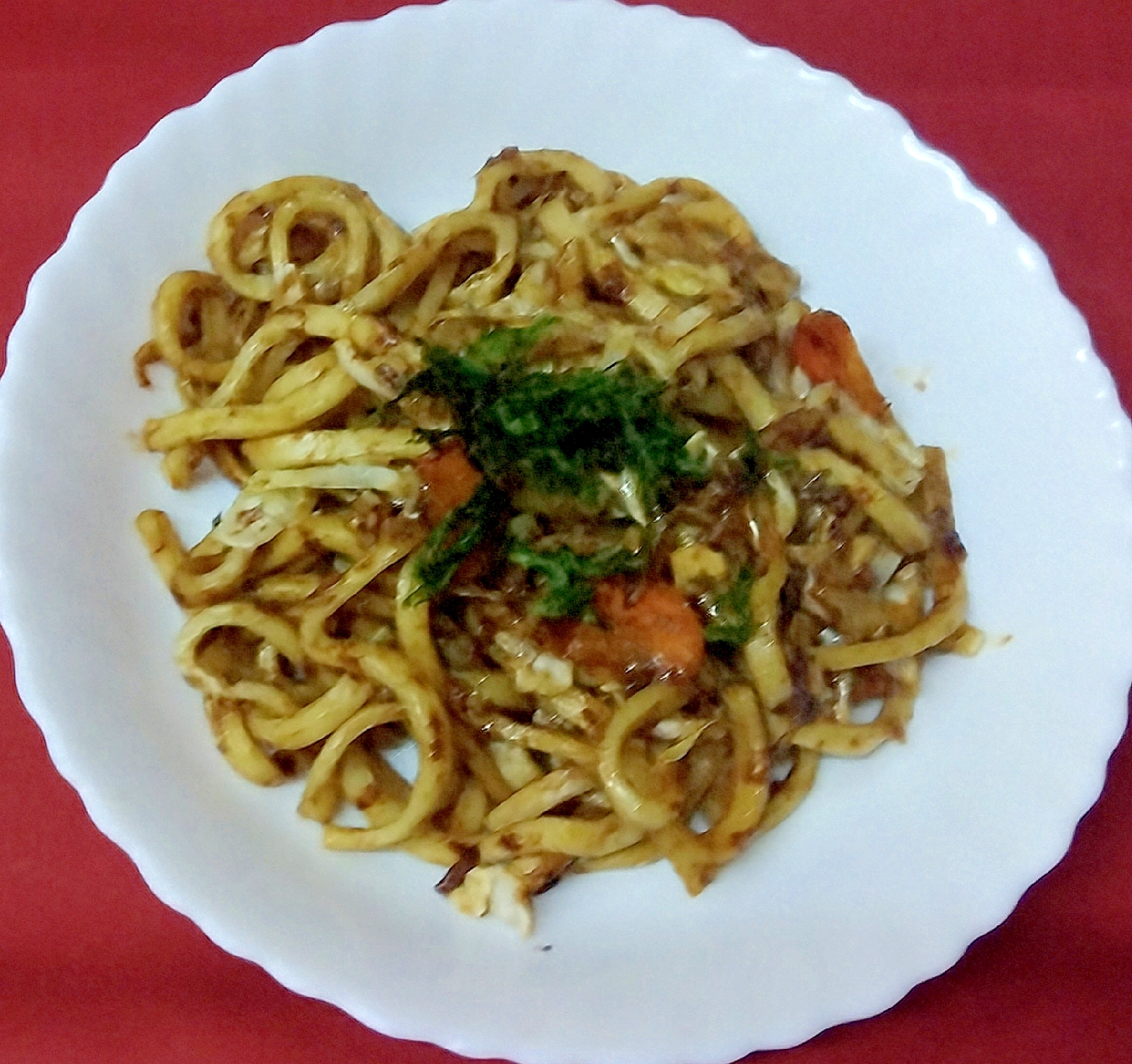 地のり焼きうどん
