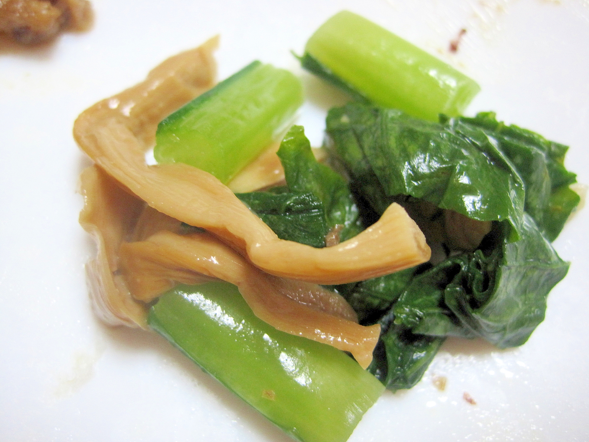 野沢菜とメンマの炒め物