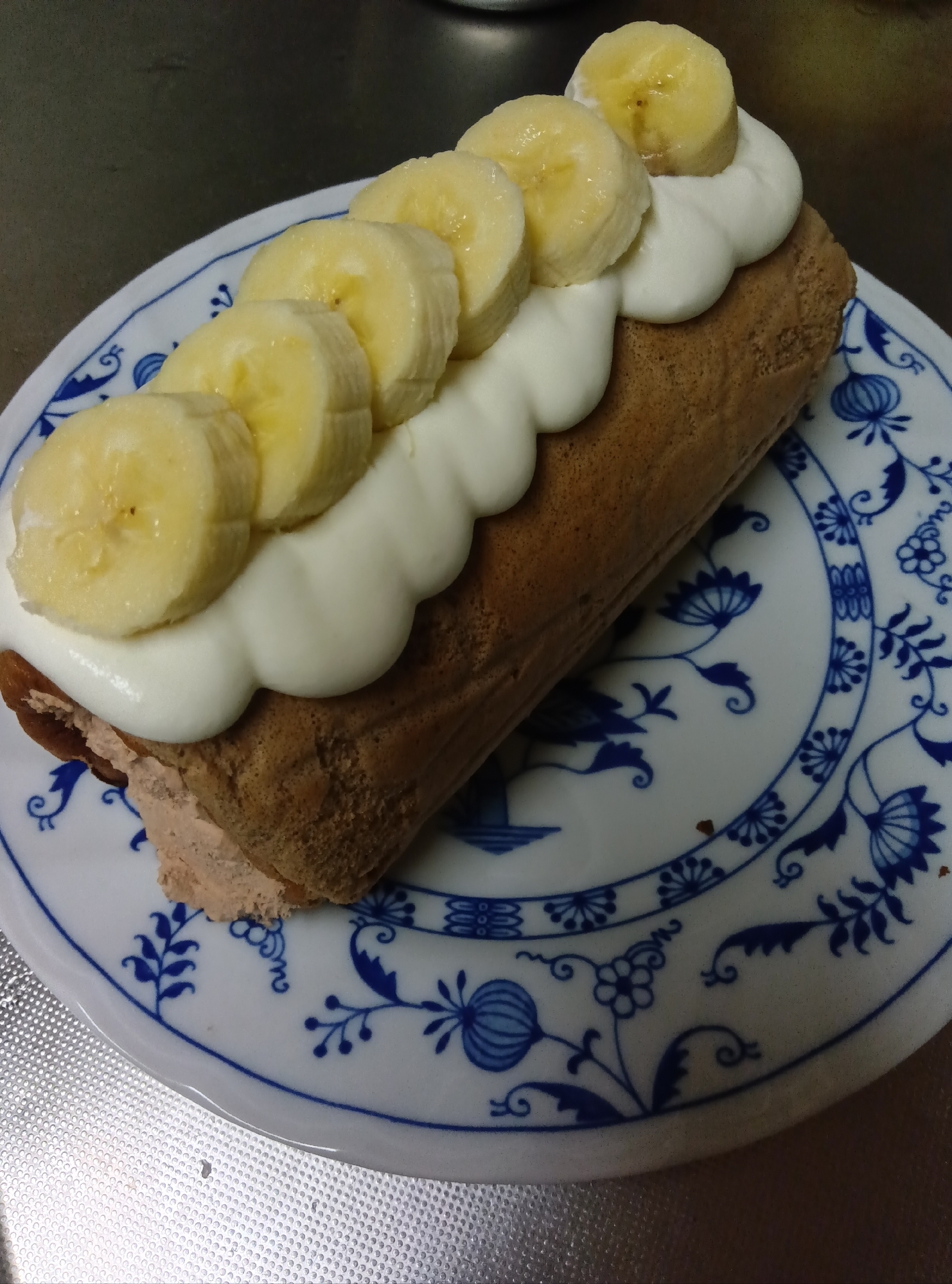 100均 バットでココアのミニチョコロールケーキ