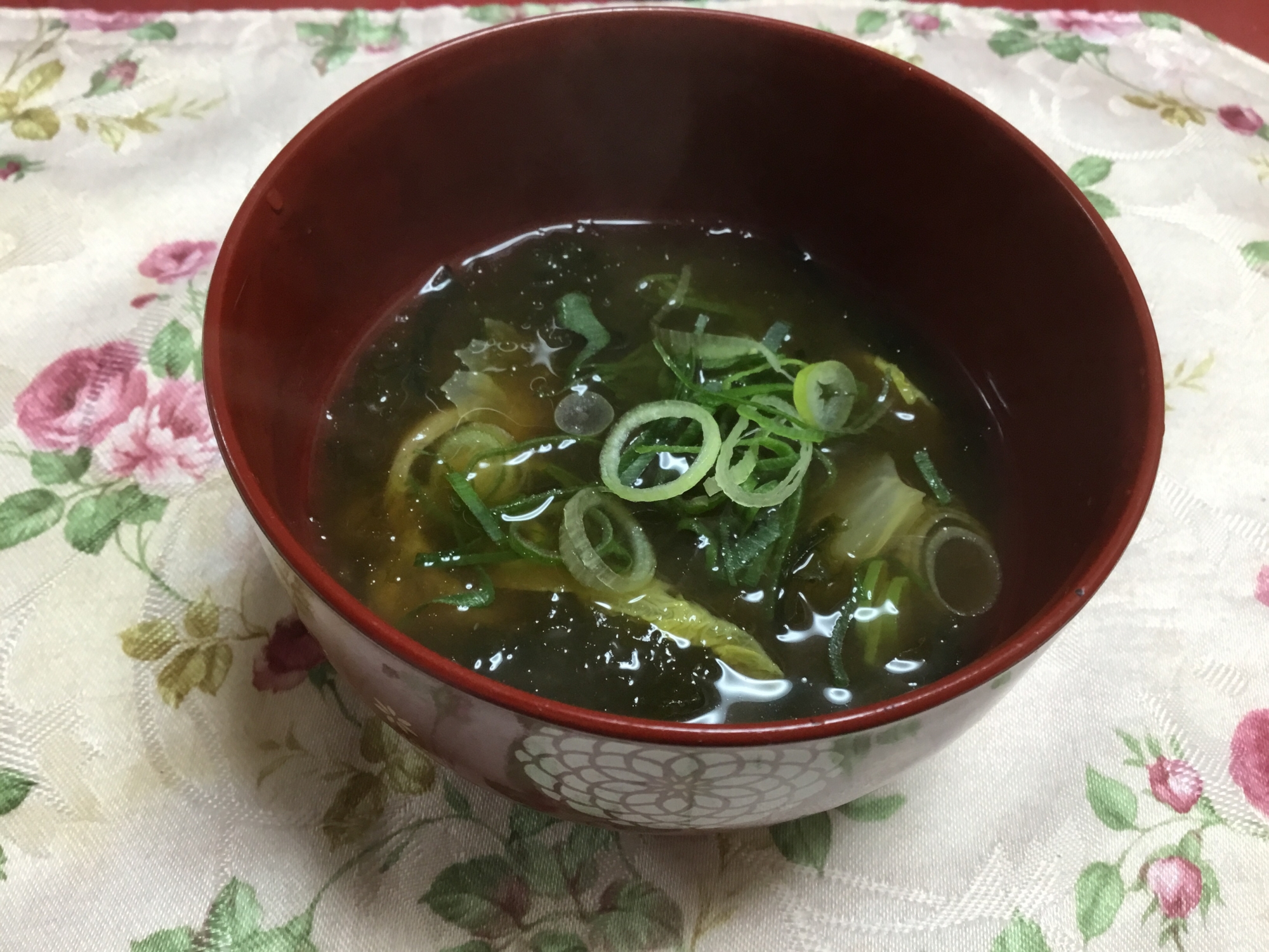 あおさと白菜の味噌汁