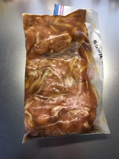 下味冷凍保存★豚小間の生姜焼き