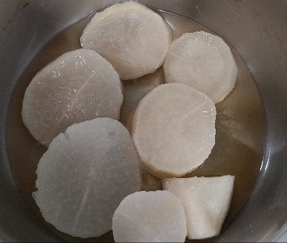 魚の煮汁リメイク　大根の煮物