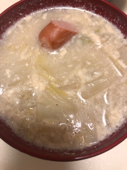 冬にぴったり！ほっこり豆乳白菜スープ