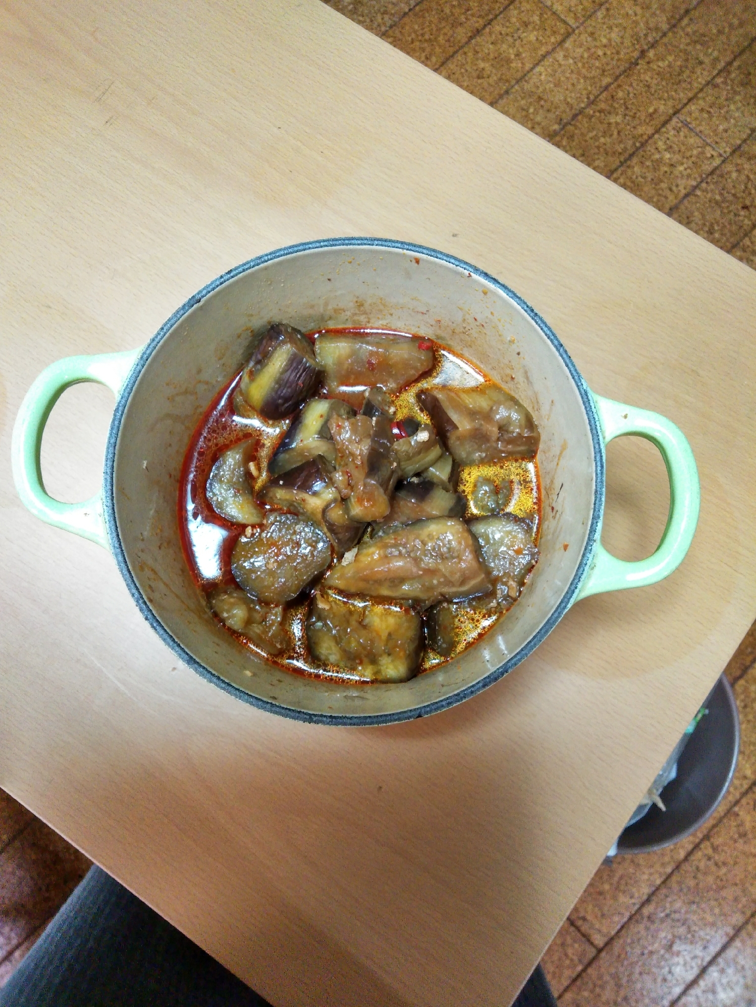 秋茄子のラー油炒め煮