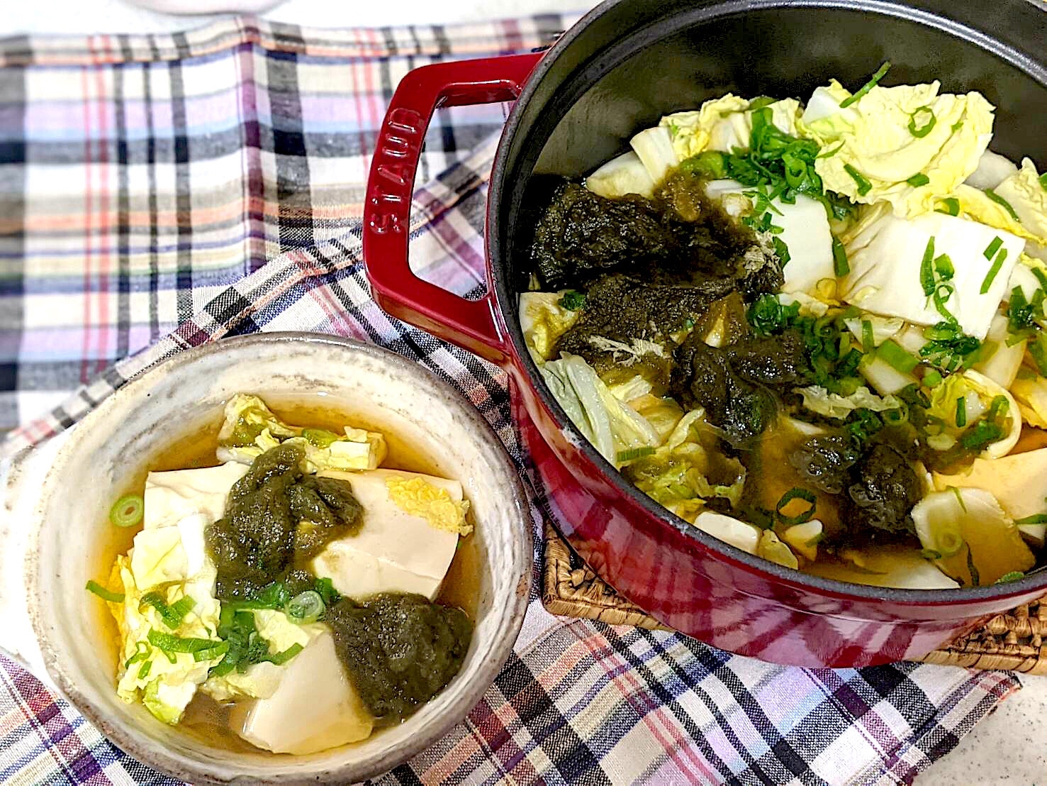 冬☆トロトロ煮やっこ☆とろろ昆布×豆腐×白菜☆煮奴