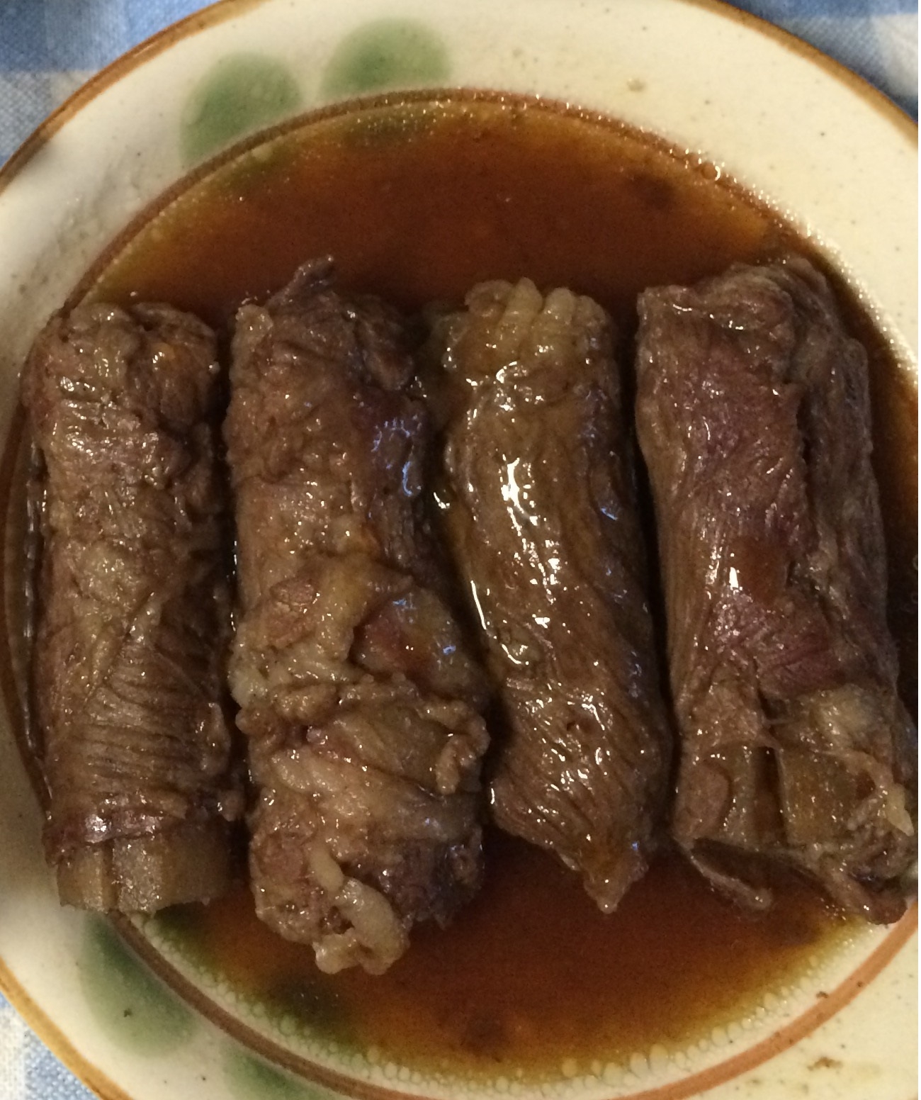 ごぼうの牛肉巻き煮（圧力鍋）