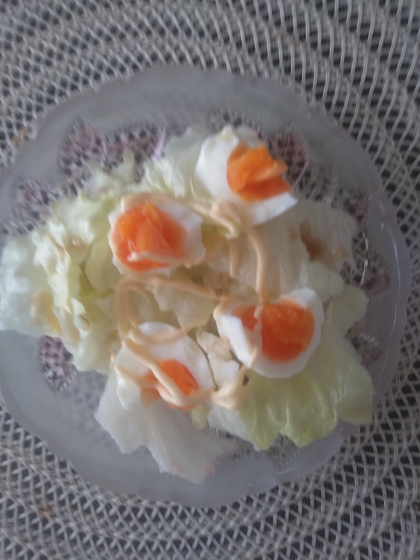 ゆで卵とレタスのサラダ