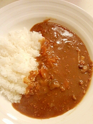 ミンチで☆きのこ入りカレー