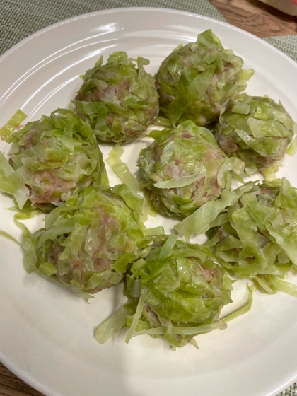 グリラーで　レンジで簡単　キャベツ焼売
