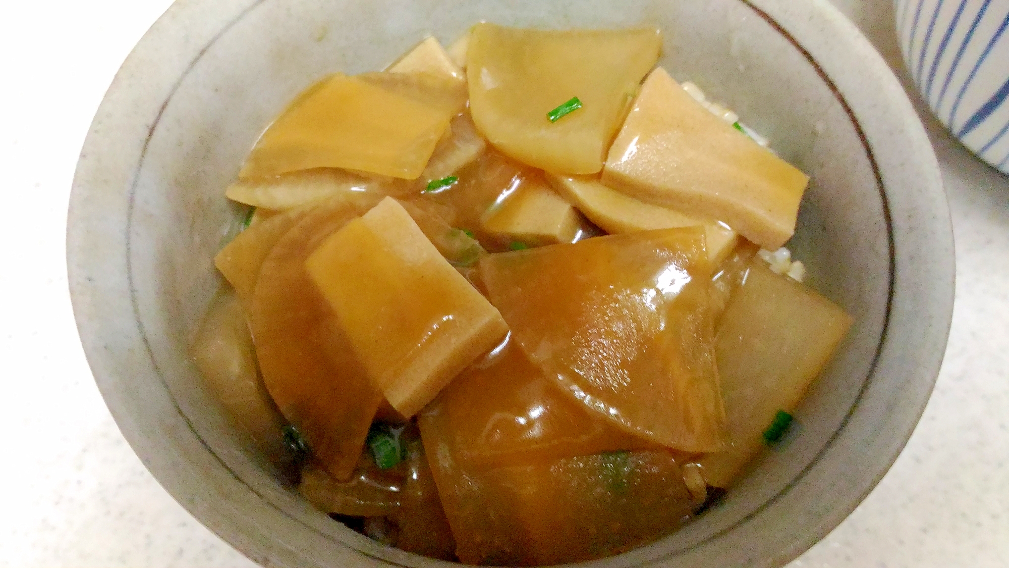 高野豆腐と大根の旨煮丼