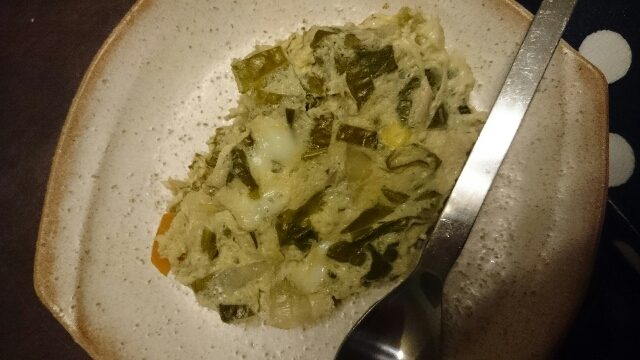 離乳食後期。レンジで野菜の卵とじ