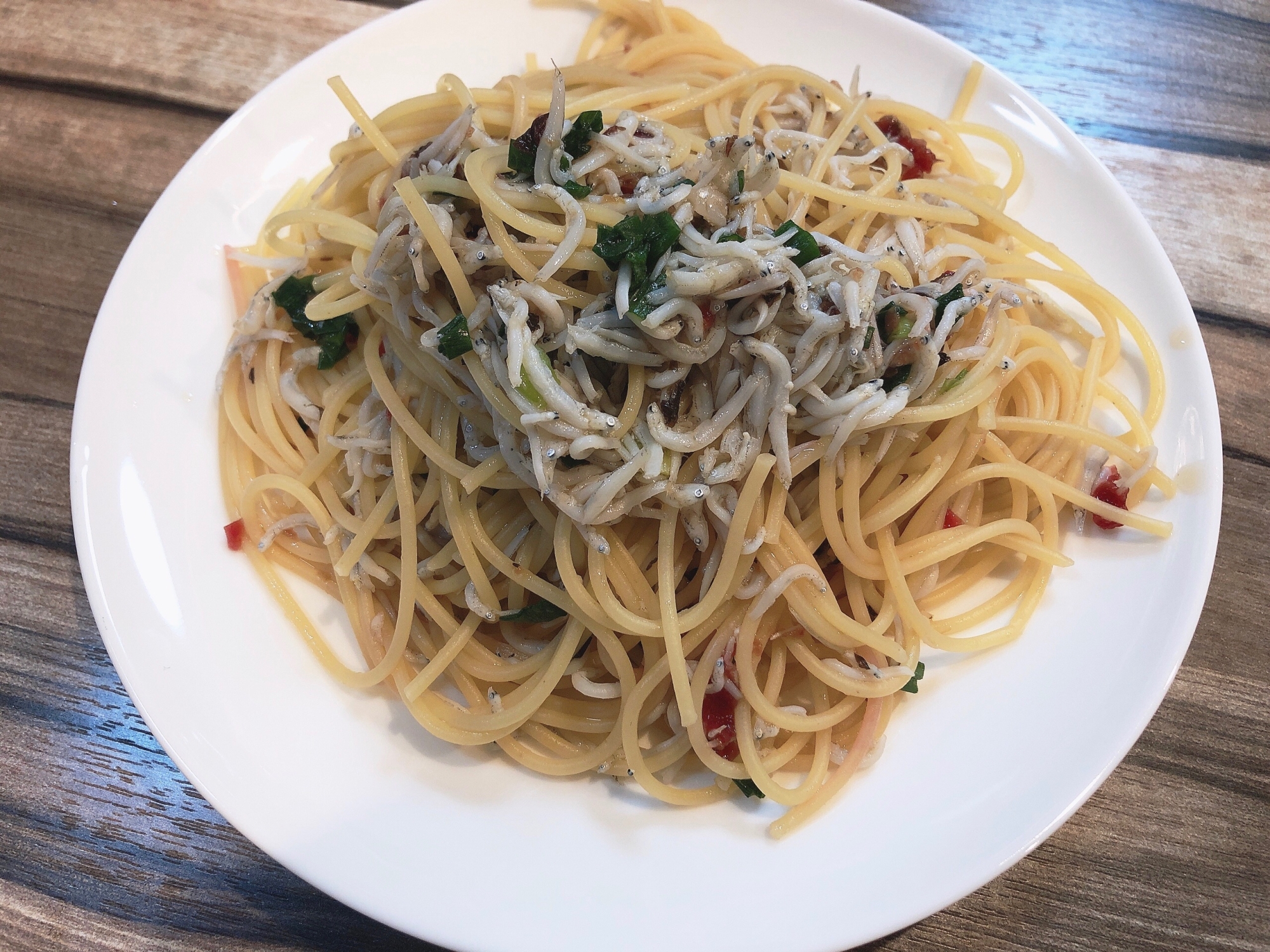 しらすと梅の和風パスタ