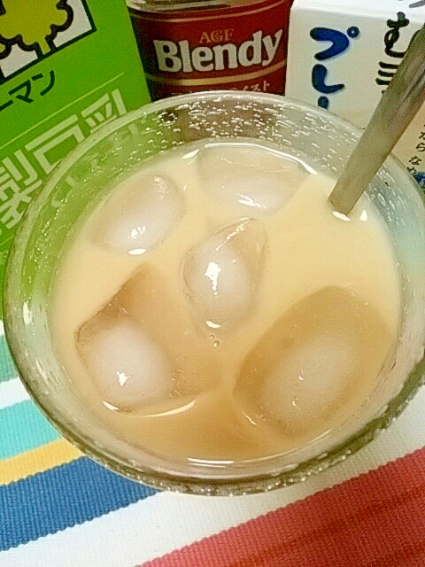 アイス☆飲むソイカフェオレヨーグルト♪