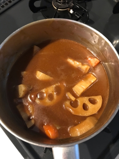 煮物の残りで和風カレー