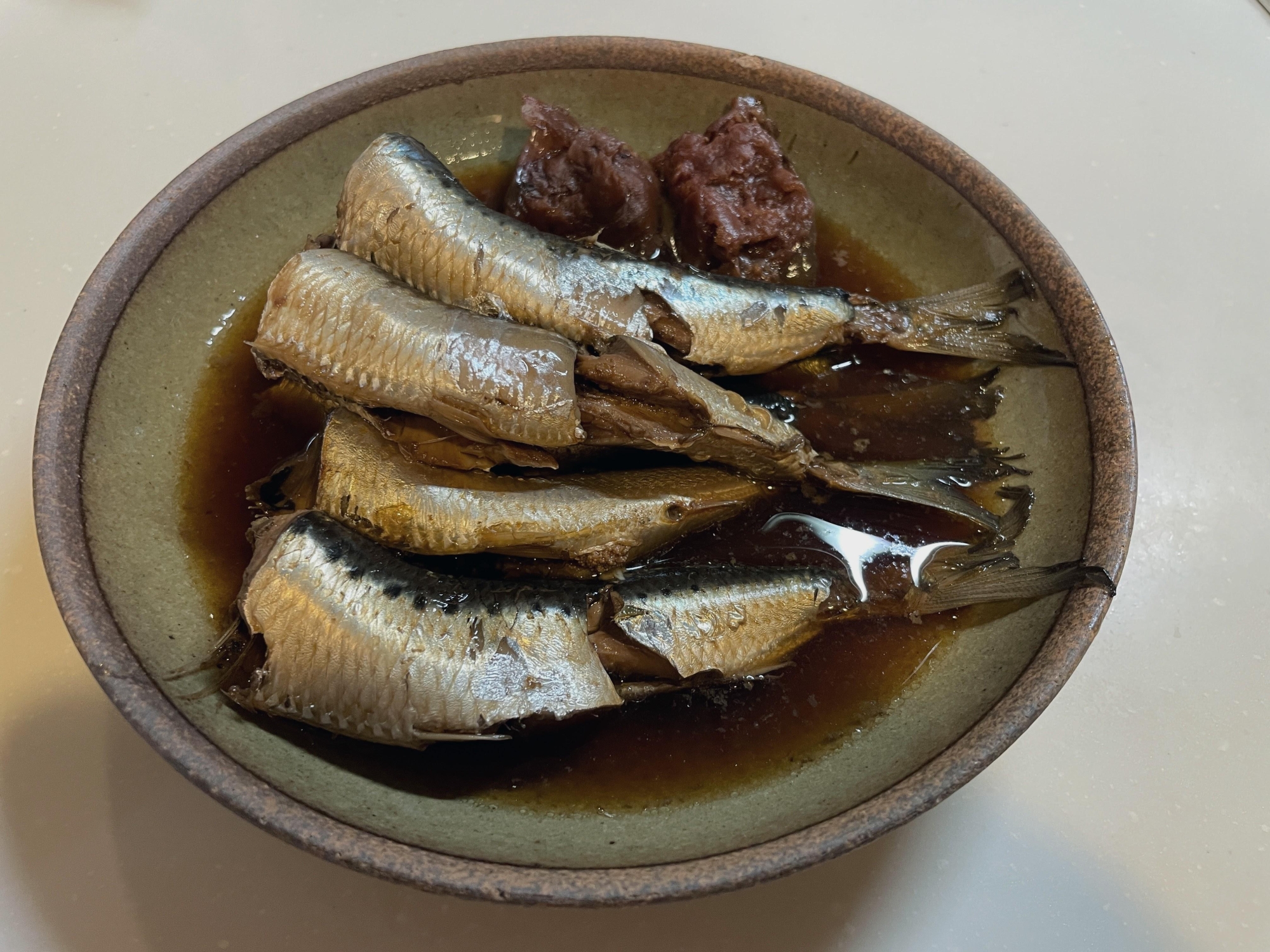 電気圧力鍋で！イワシの梅干し煮！