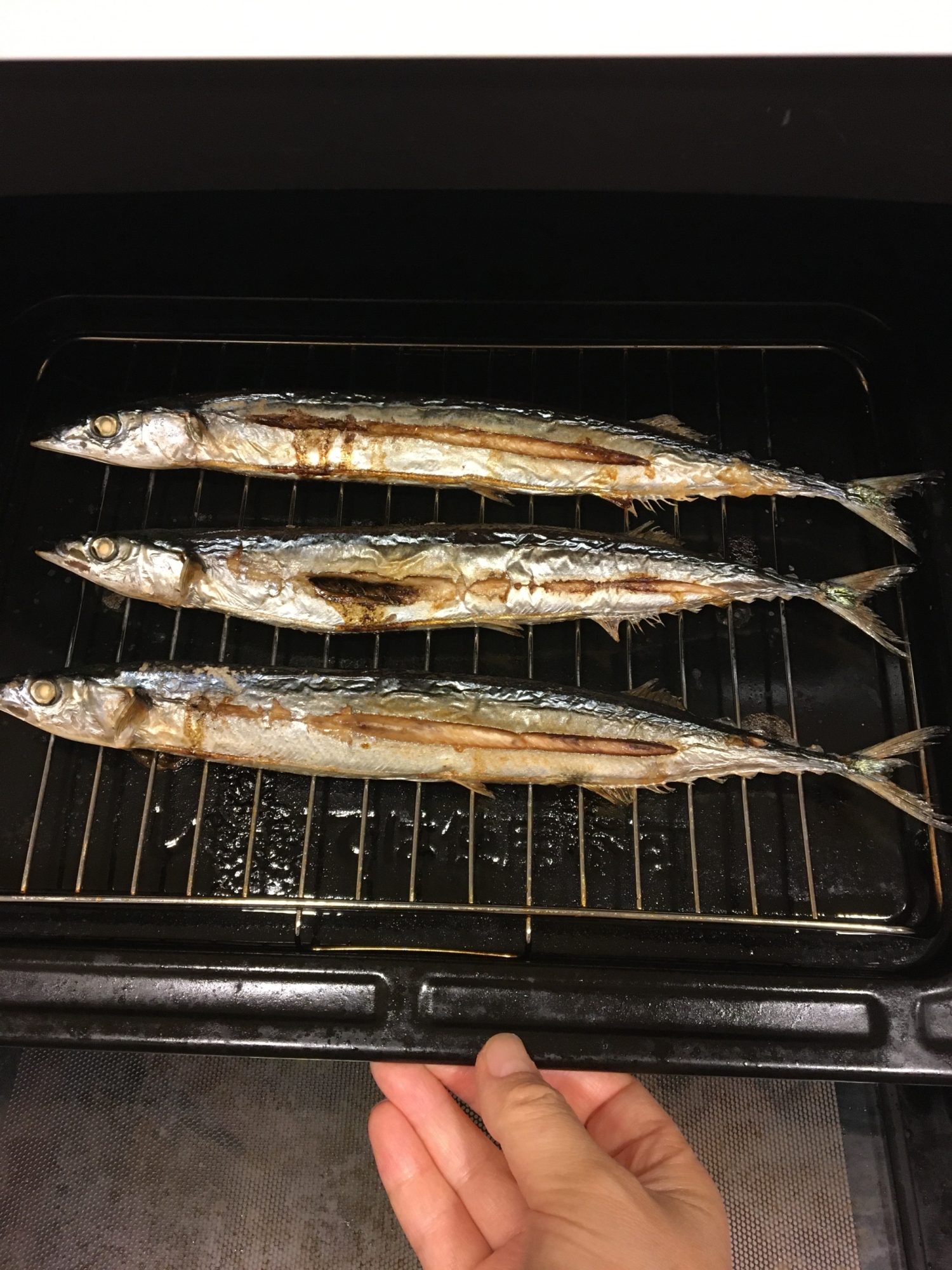 秋刀魚の塩焼きオーブンで