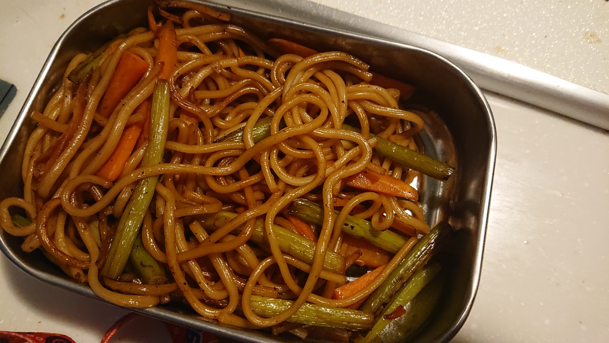 うなぎのタレで甘口焼きそば