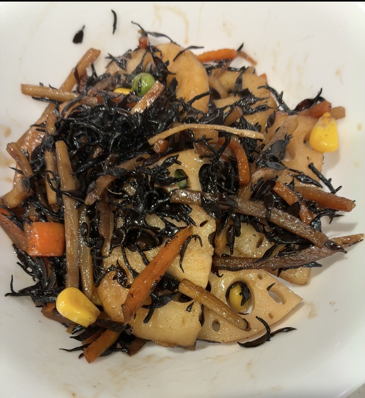 ひじきレンコン人参の煮物。No.1163