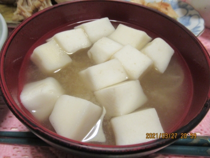 玉ねぎとはんぺんのお味噌汁✿