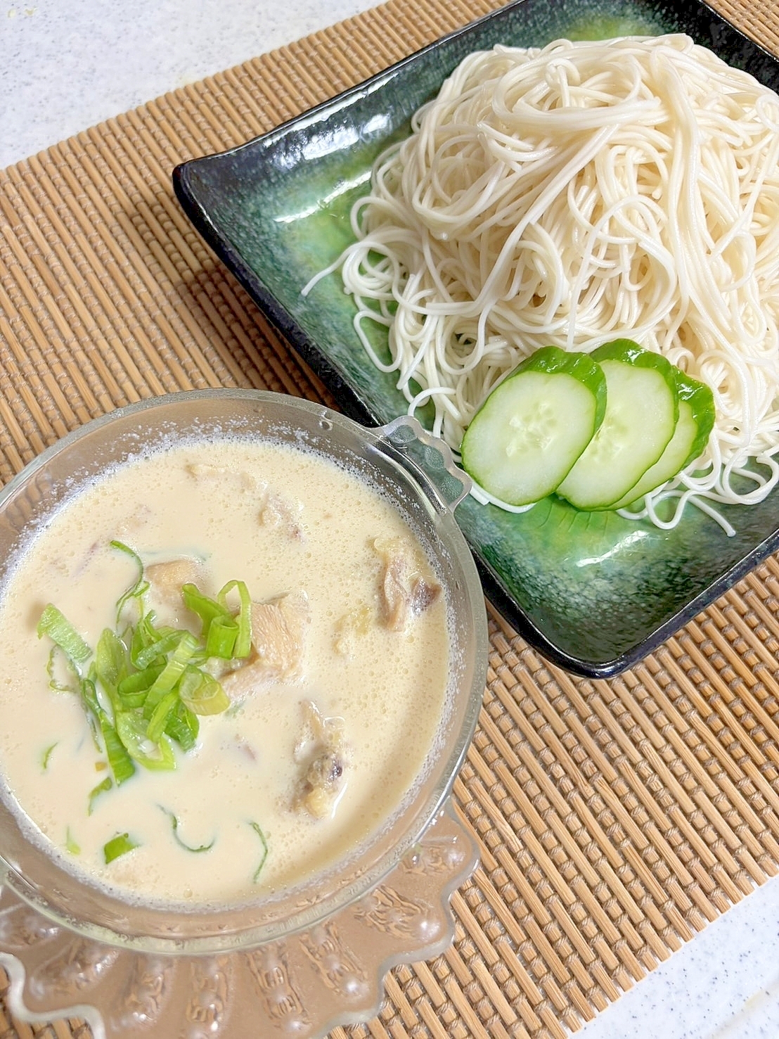 鶏白湯風★つけそうめん